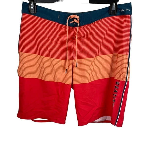Quicksilver | Orange Blue High Line Board Shorts - Picture 1 of 11
